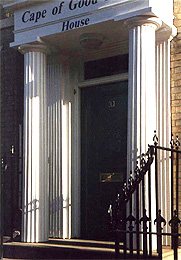 Fluted door portal columns in Ipswich