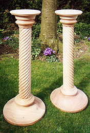 Photograph of some turned columns